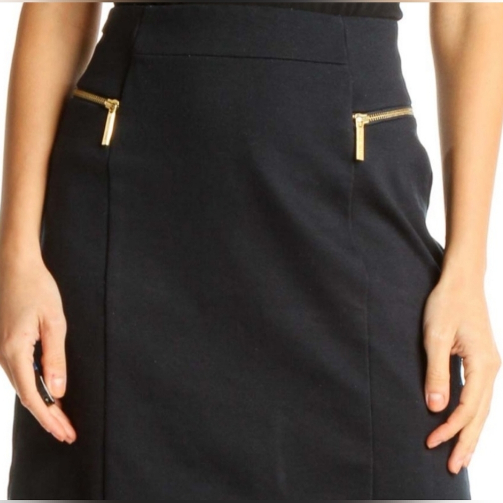Dynamite Size 9 Black‎ Skirt With Gold Zippers